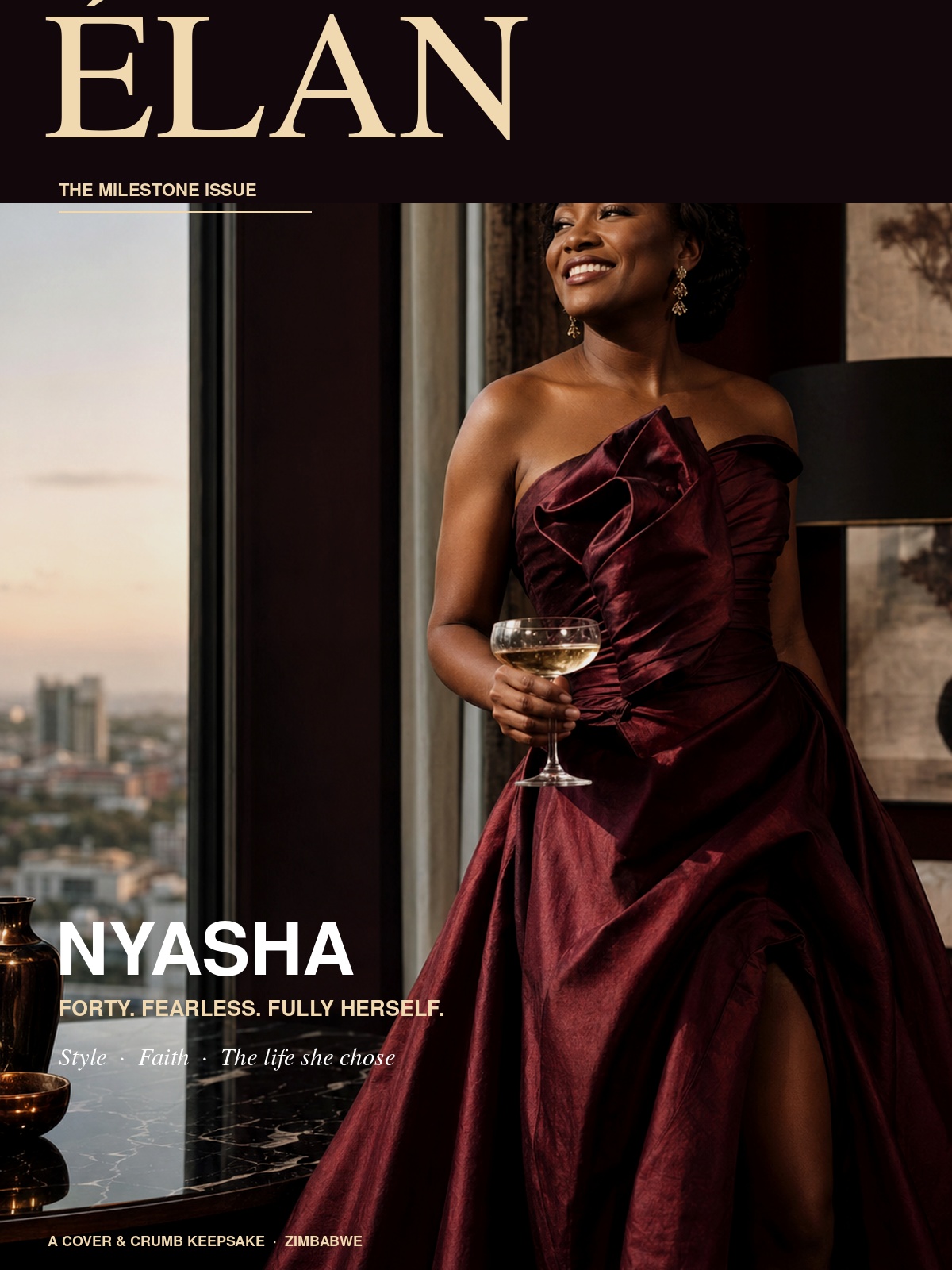 Nyasha personalised magazine cover style