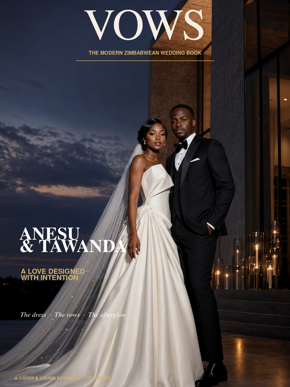 Anesu & Tawanda personalised magazine cover style