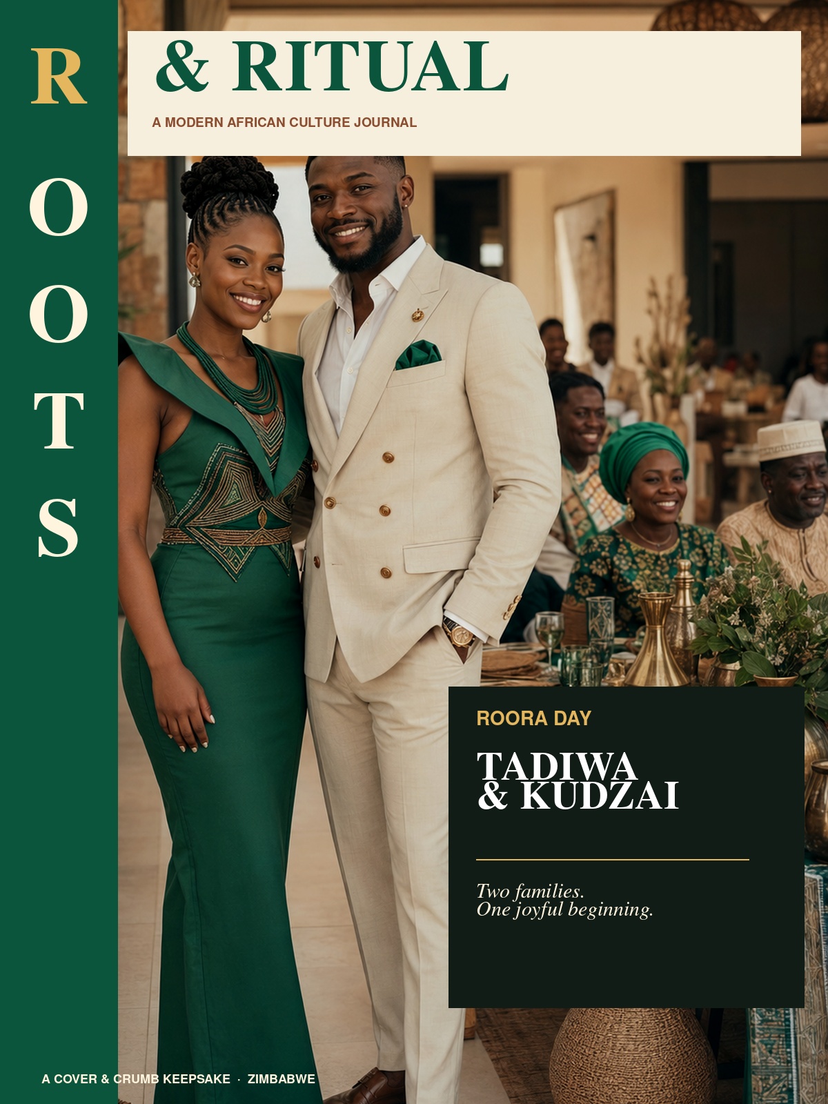 Tadiwa & Kudzai personalised magazine cover style